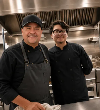 Chef Oscar and Oscar Jr.