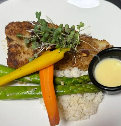 Pecan-crusted flounder from Oscar’s